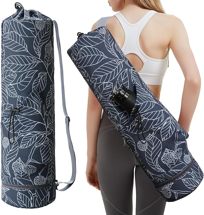 Yoga Mat Bag with Water Bottle Pocket and Wet Pocket