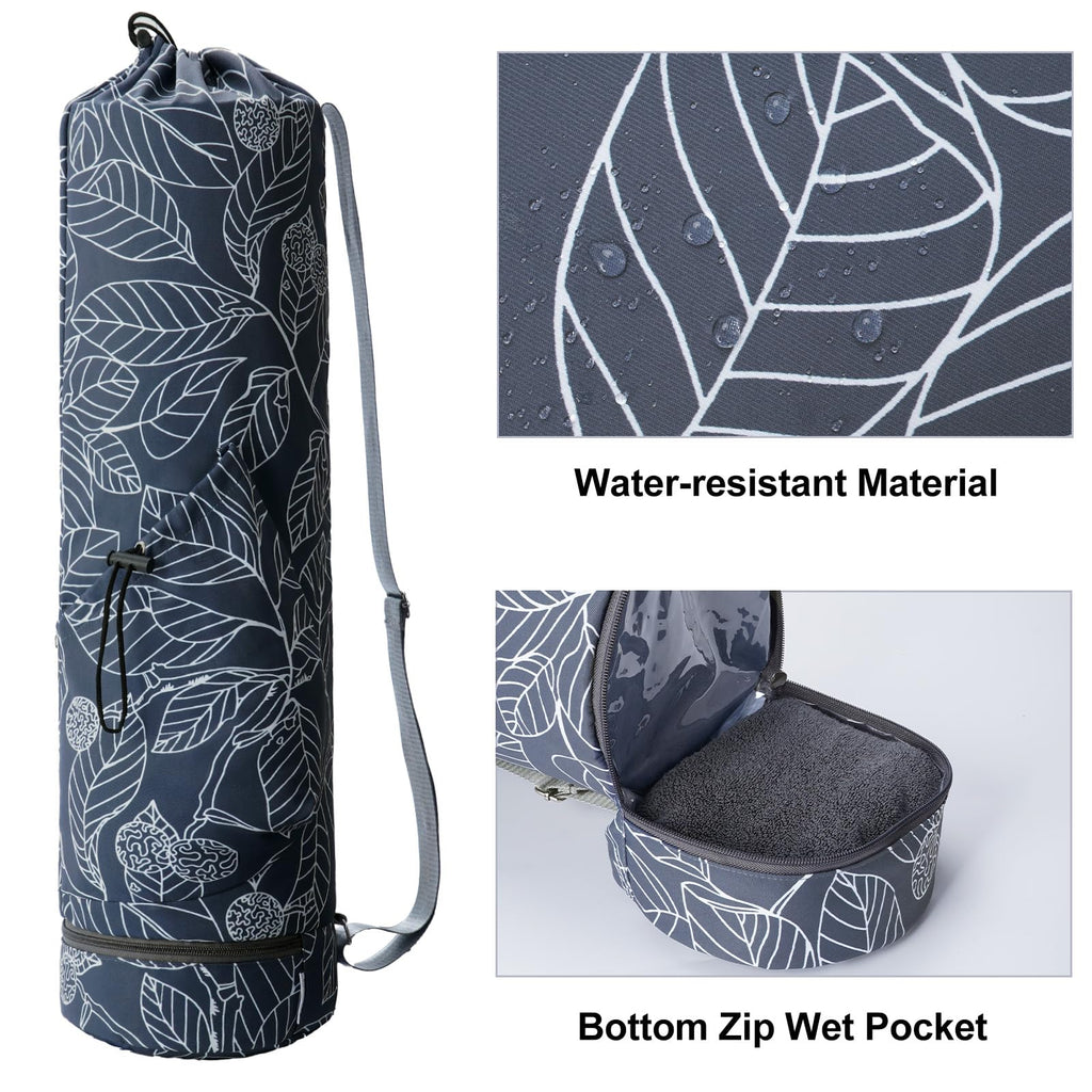 Yoga Mat Carrier with Multi-Functional Storage Pockets