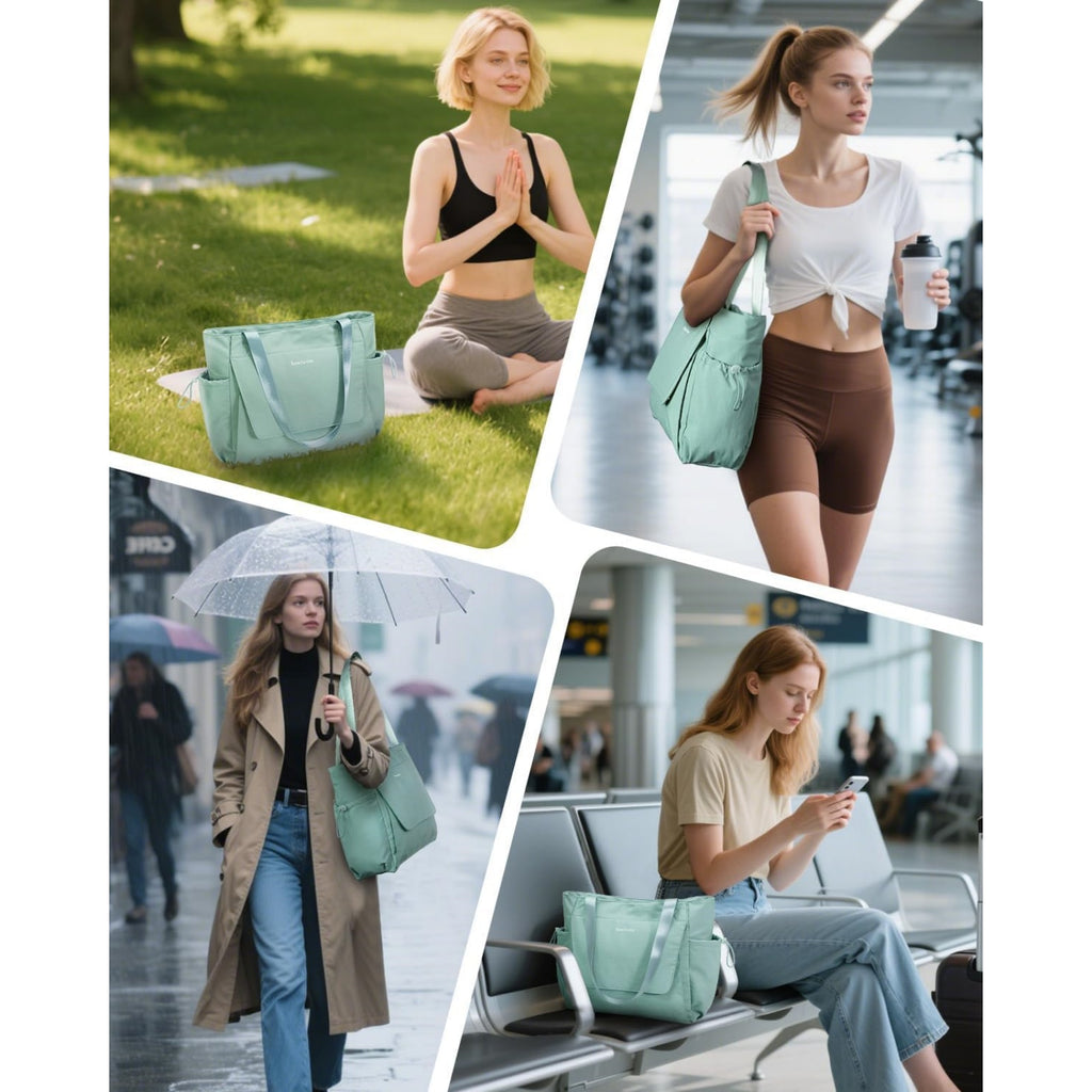 Yoga Mat Bag Tote Yoga Gym Bags with Waterproof Wet Pocket & Hook-and-loop