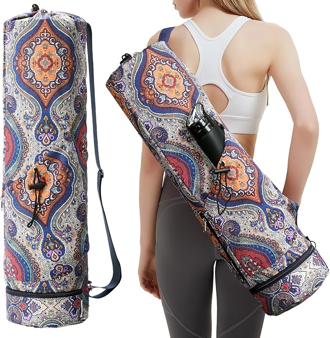 Yoga Mat Bag with Water Bottle Pocket and Wet Pocket