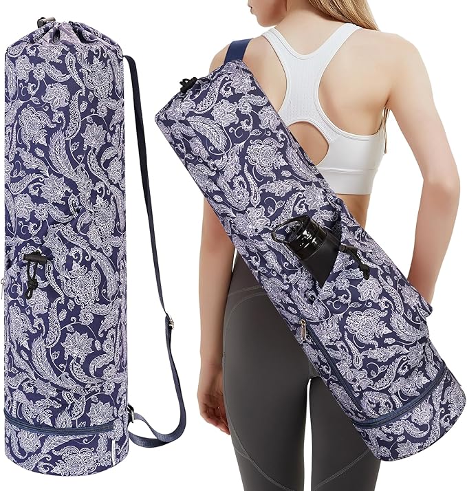 Yoga Mat Carrier with Multi-Functional Storage Pockets