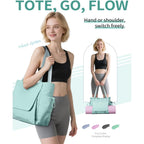 Yoga Mat Bag Tote Yoga Gym Bags with Waterproof Wet Pocket & Hook-and-loop