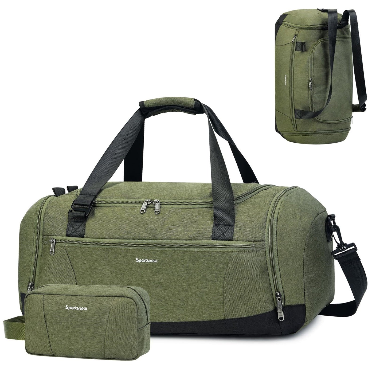 Gym Duffel Bag with Shoe & Wet Dry Compartment