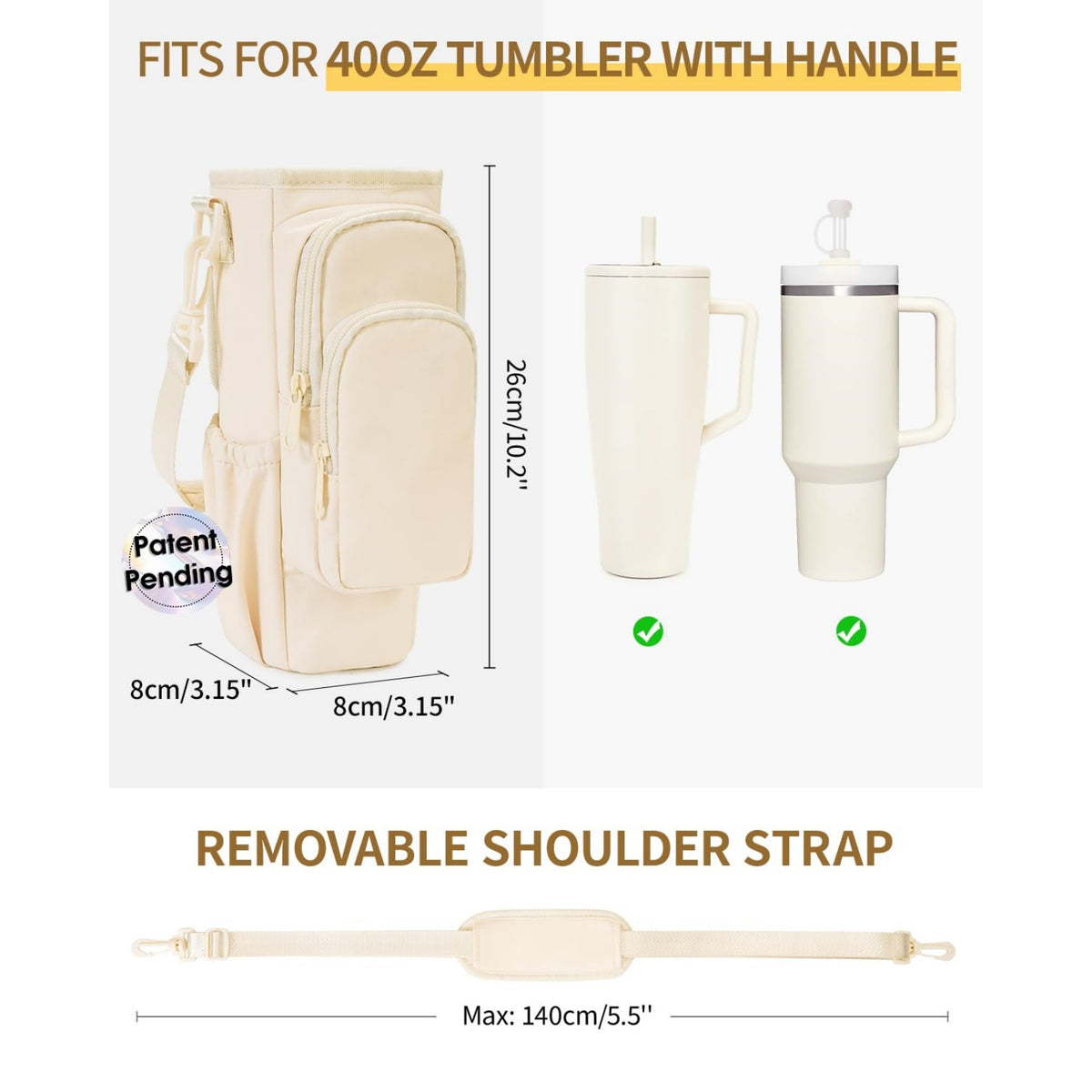 Water Bottle Carrier Bag for 40oz Tumbler