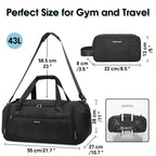 Gym Duffel Bag with Shoe & Wet Dry Compartment