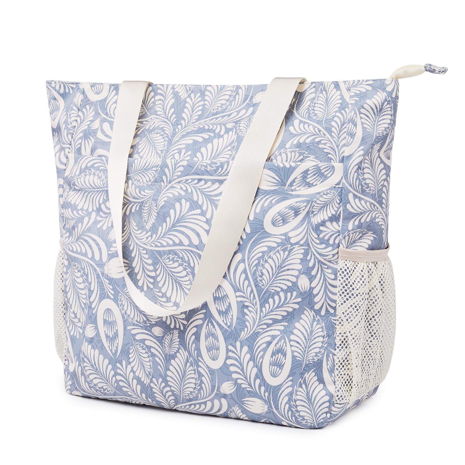 Women Beach Tote Bag with 7 Multi Pockets 15L