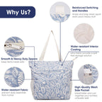 Women Beach Tote Bag with 7 Multi Pockets 15L