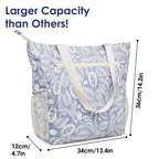 Women Beach Tote Bag with 7 Multi Pockets 15L