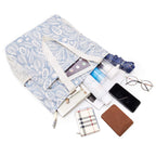 Women Beach Tote Bag with 7 Multi Pockets 15L