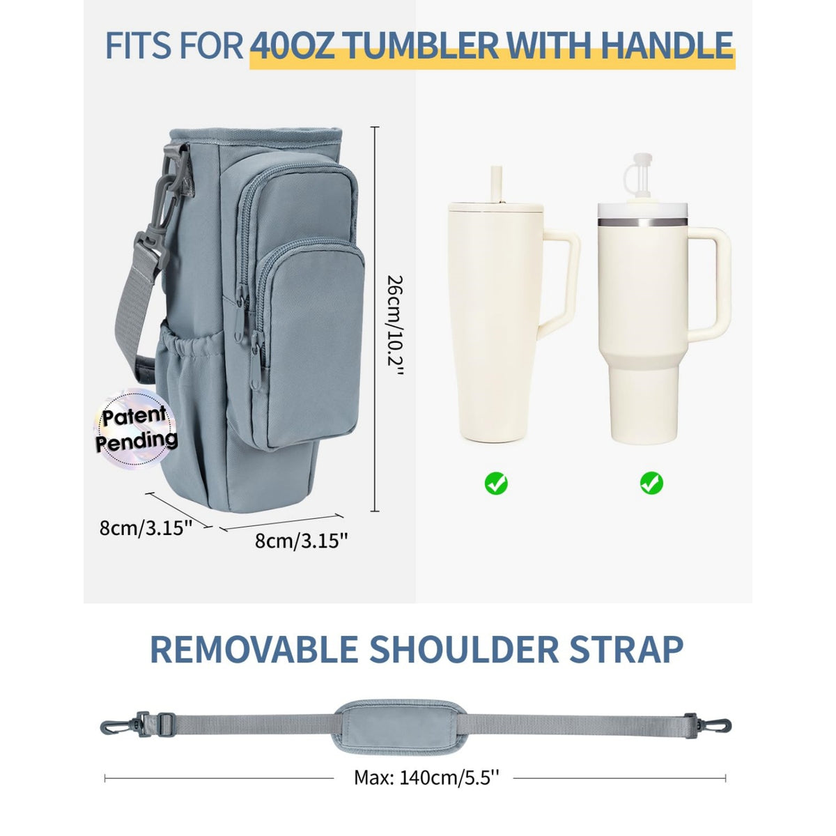 Water Bottle Carrier Bag for 40oz Tumbler