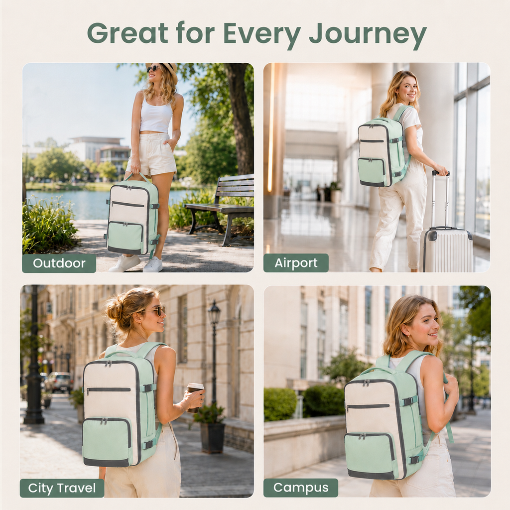 4 Pcs Travel Backpack Set