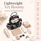 4-in-1 Convertible Floral Backpack Handbag for Women Multi-Wear Crossbody Bag