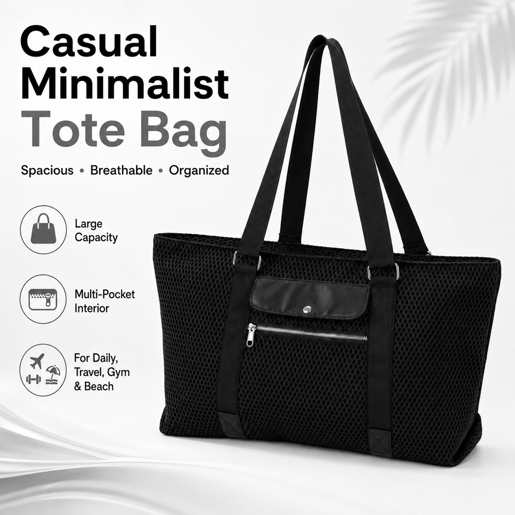 Mesh Tote Beach Bag