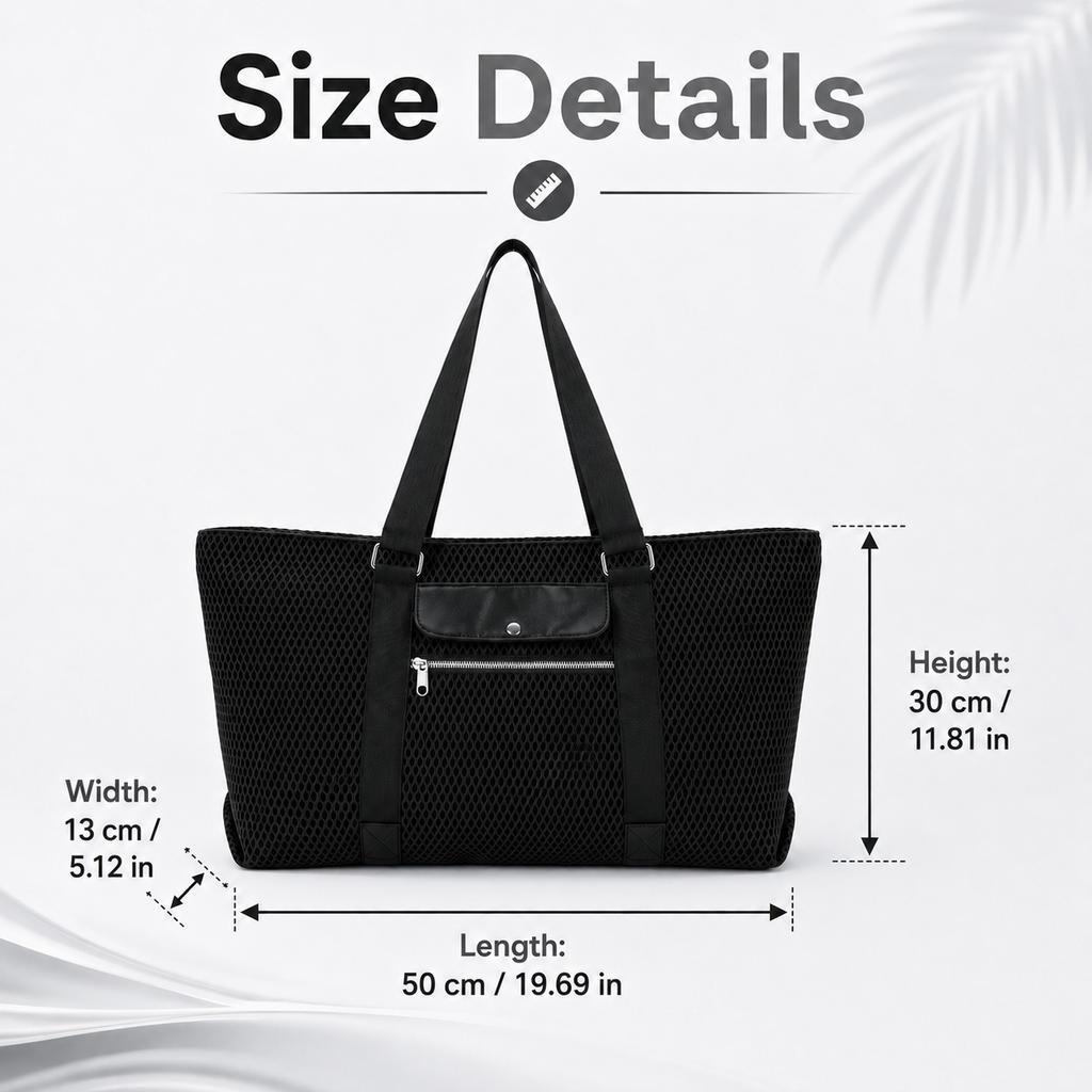 Mesh Tote Beach Bag