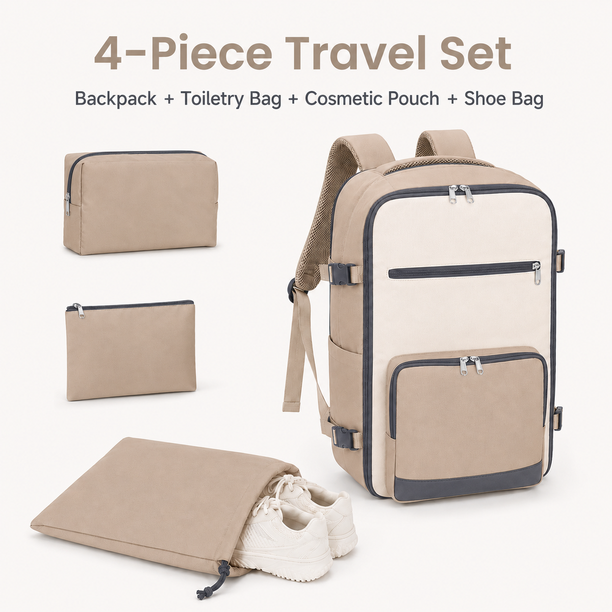 4 Pcs Travel Backpack Set