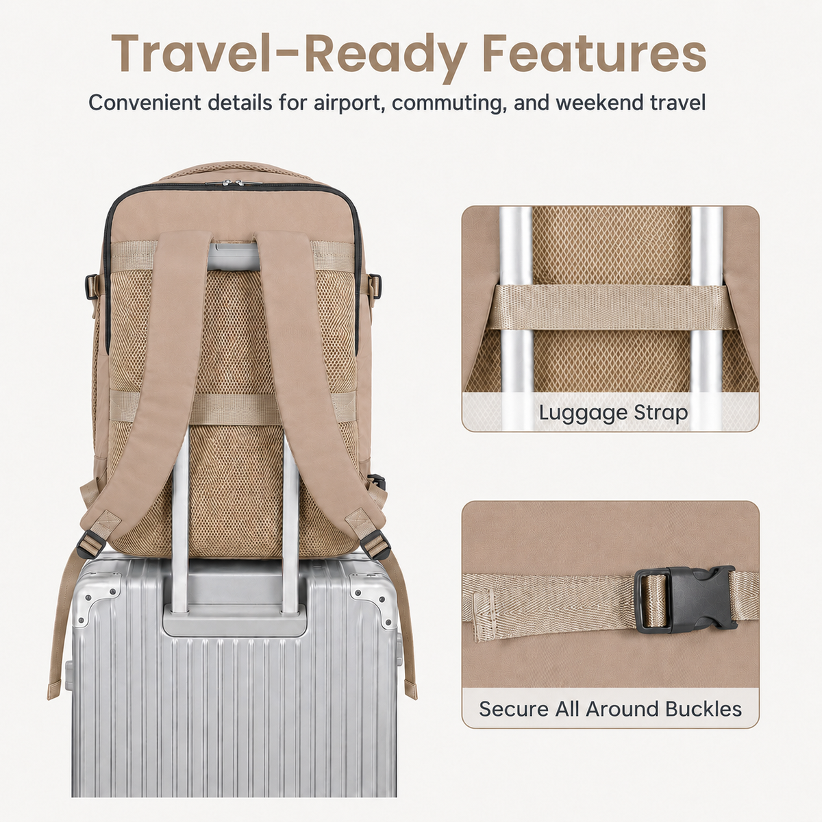 4 Pcs Travel Backpack Set