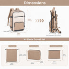 4 Pcs Travel Backpack Set