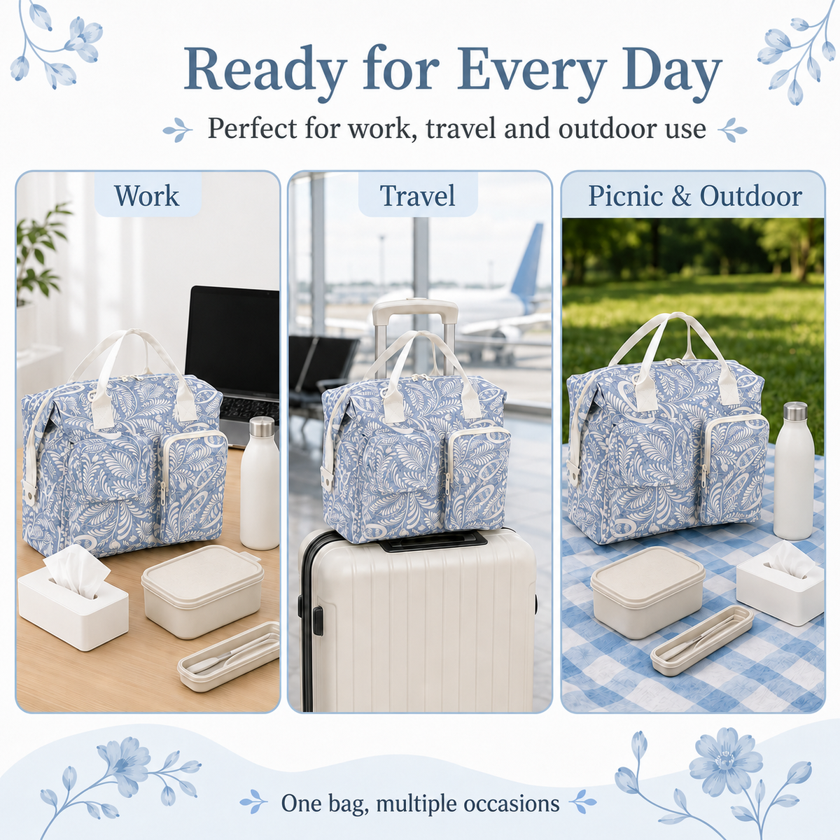 Floral Insulated Lunch Bag