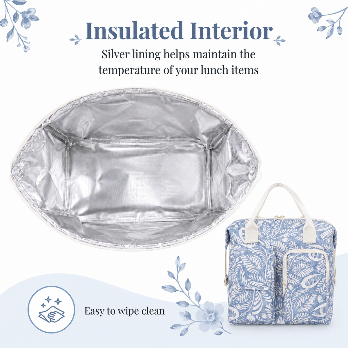 Floral Insulated Lunch Bag