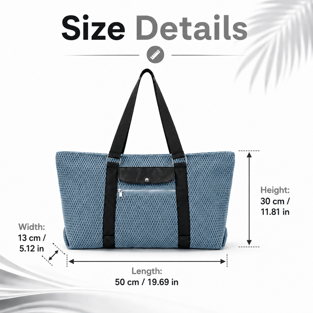 Mesh Tote Beach Bag