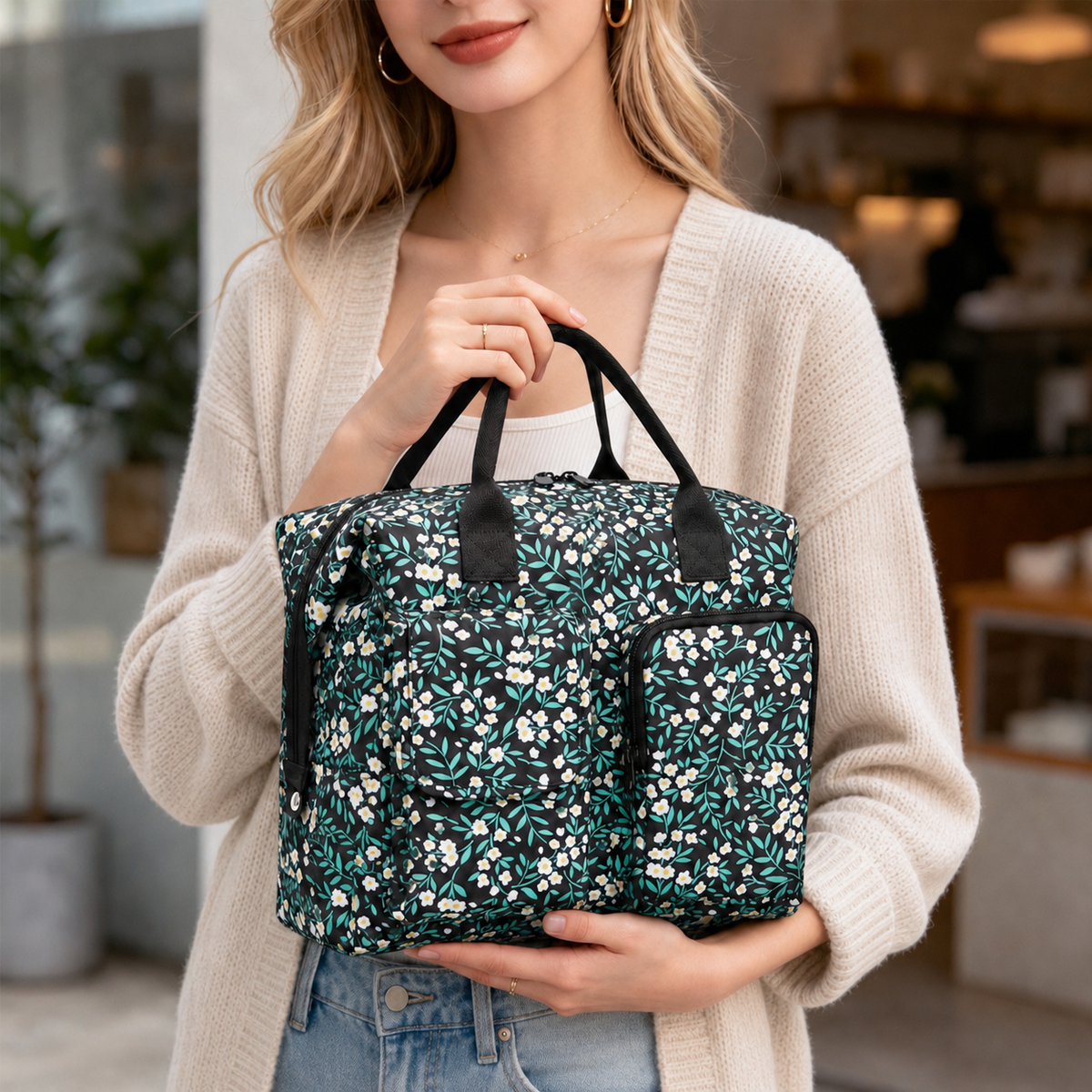 Floral Insulated Lunch Bag