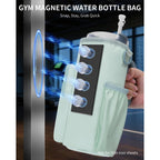 Magnetic Gym Water Bottle Bag, Insulated 40oz Tumbler Sling Bag