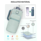Magnetic Gym Water Bottle Bag, Insulated 40oz Tumbler Sling Bag
