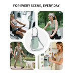 Magnetic Gym Water Bottle Bag, Insulated 40oz Tumbler Sling Bag