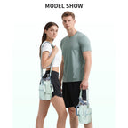 Magnetic Gym Water Bottle Bag, Insulated 40oz Tumbler Sling Bag