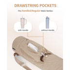 Yoga Mat Bag Puffy Water Resistant with Wet Dry Separation Pocket