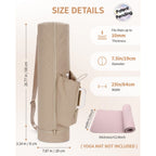 Yoga Mat Bag Puffy Water Resistant with Wet Dry Separation Pocket