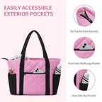 Large Puffer Quilted Tote Bag for Women