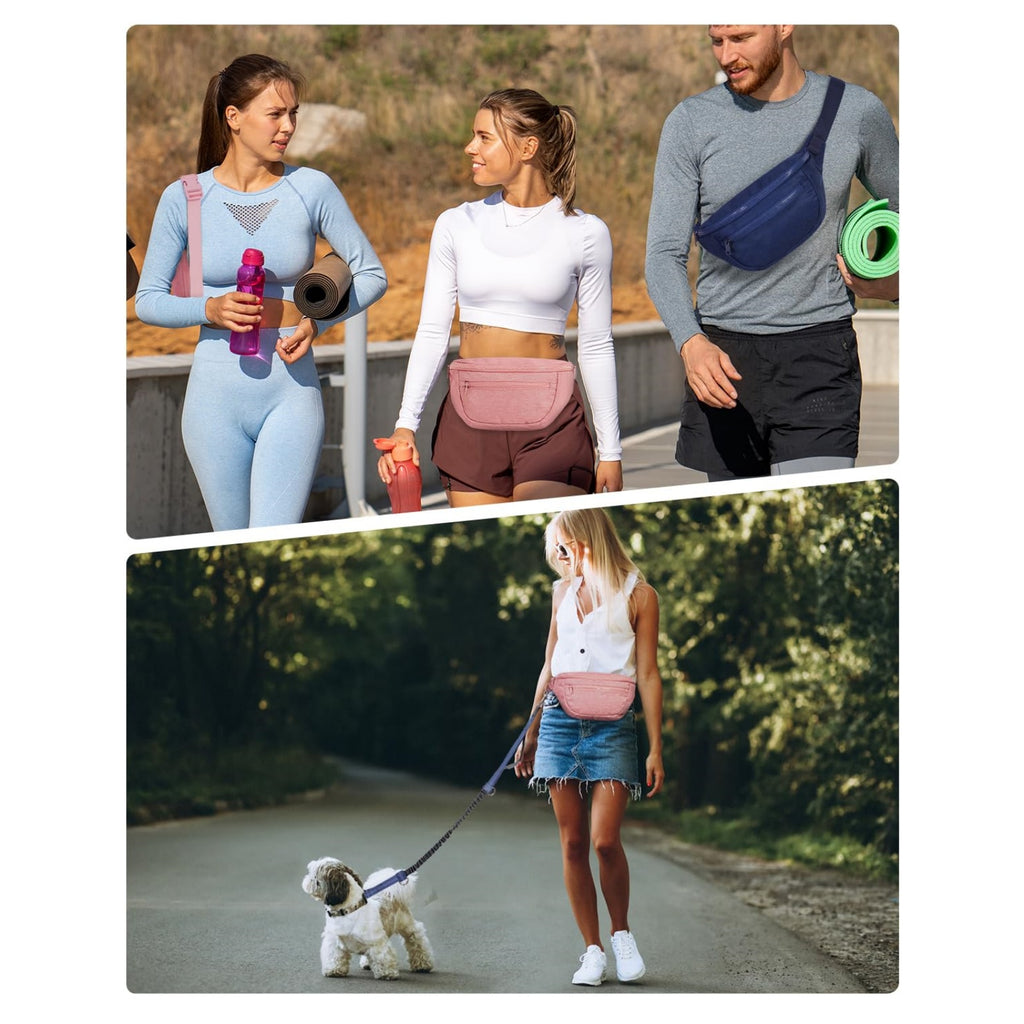 Multi-Wear Crossbody Waist Bag with Extra Extension Strap
