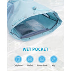 Swim Bag Mesh Beach Drawstring Backpack
