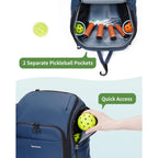 Pickleball Backpack with Shoe Compartment