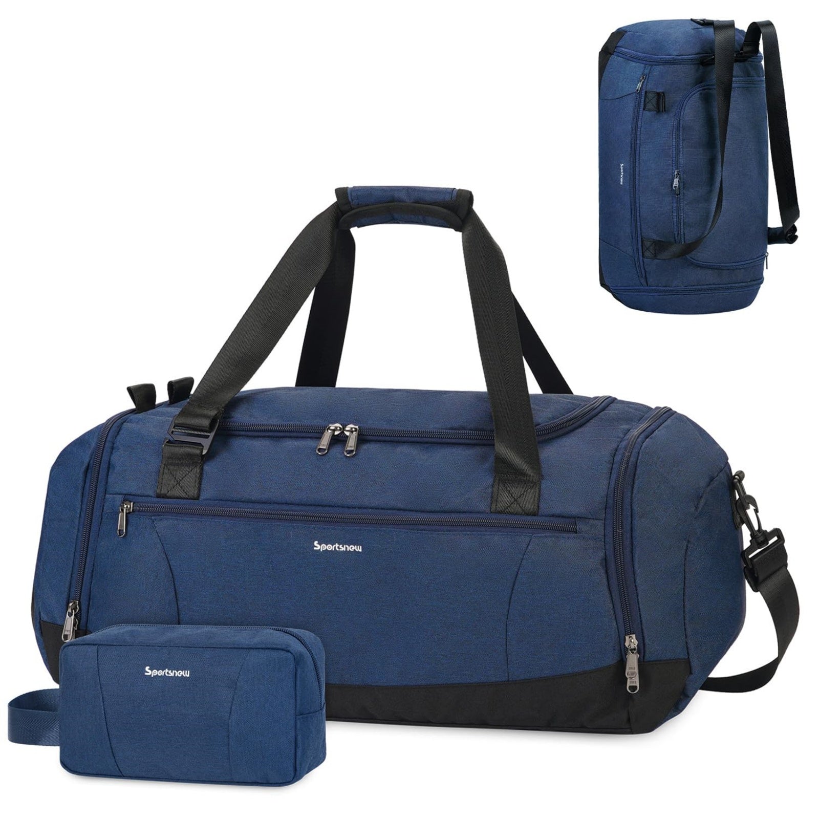 Gym Duffel Bag with Shoe & Wet Dry Compartment