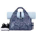 Nylon Yoga Gym Bag with Wet Dry Separation & Mat Strap
