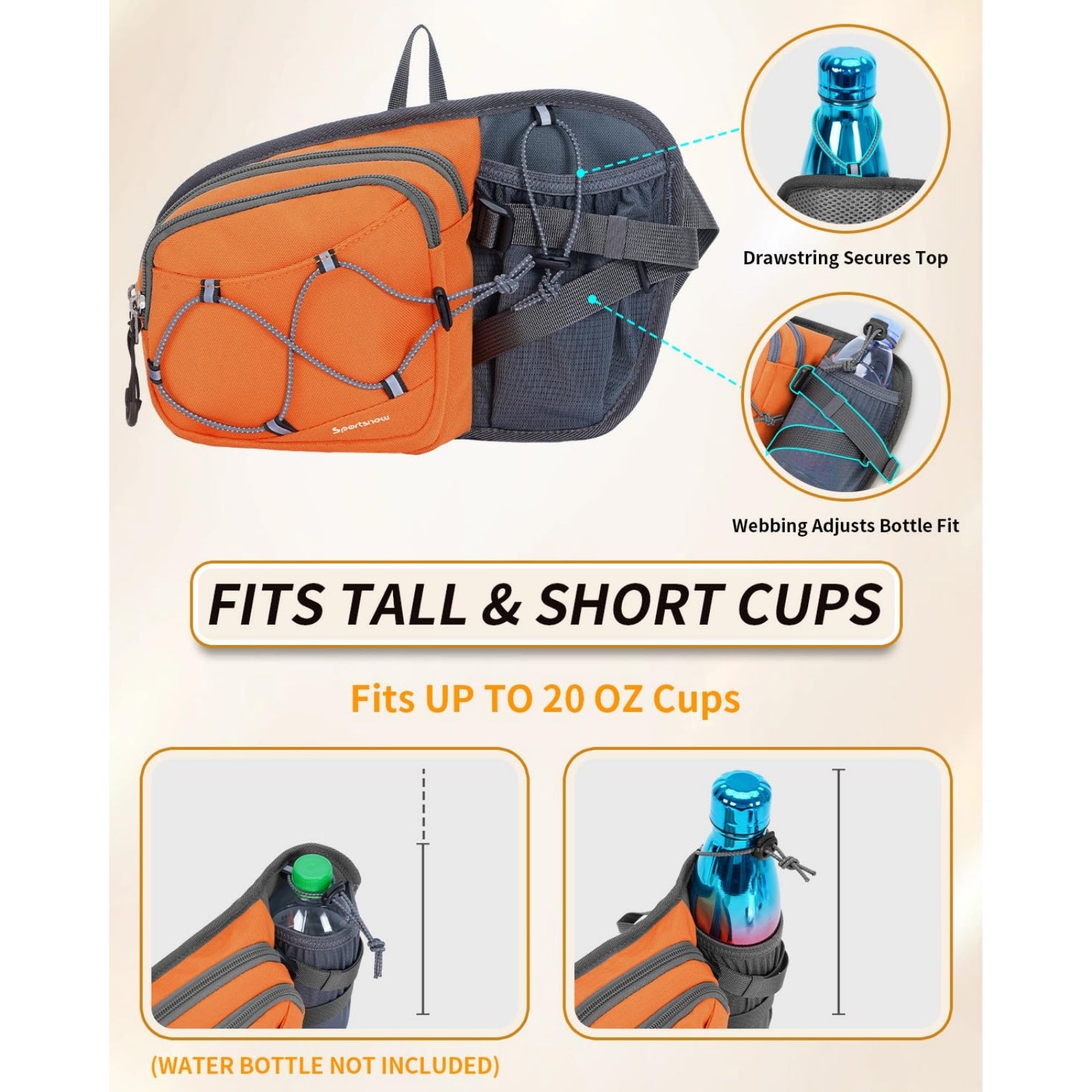 Hydration Waist Pack with Water Bottle Holder