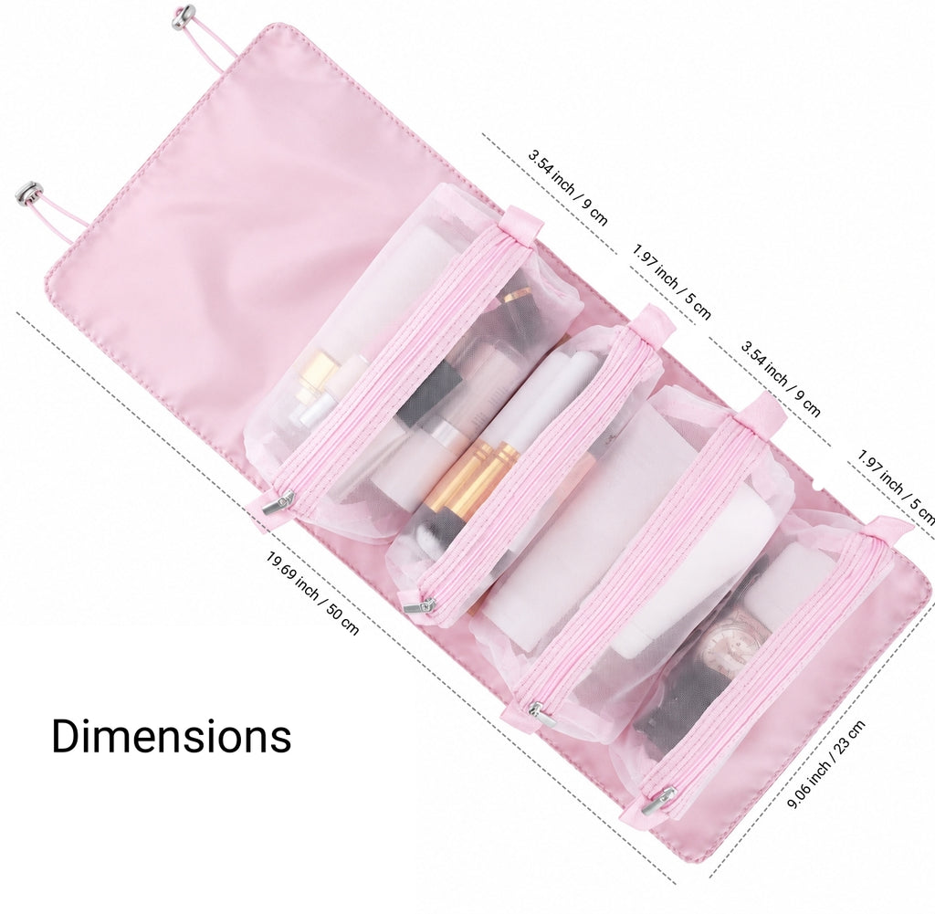 Hanging Roll Up Travel Toiletry Bag (Customizable)