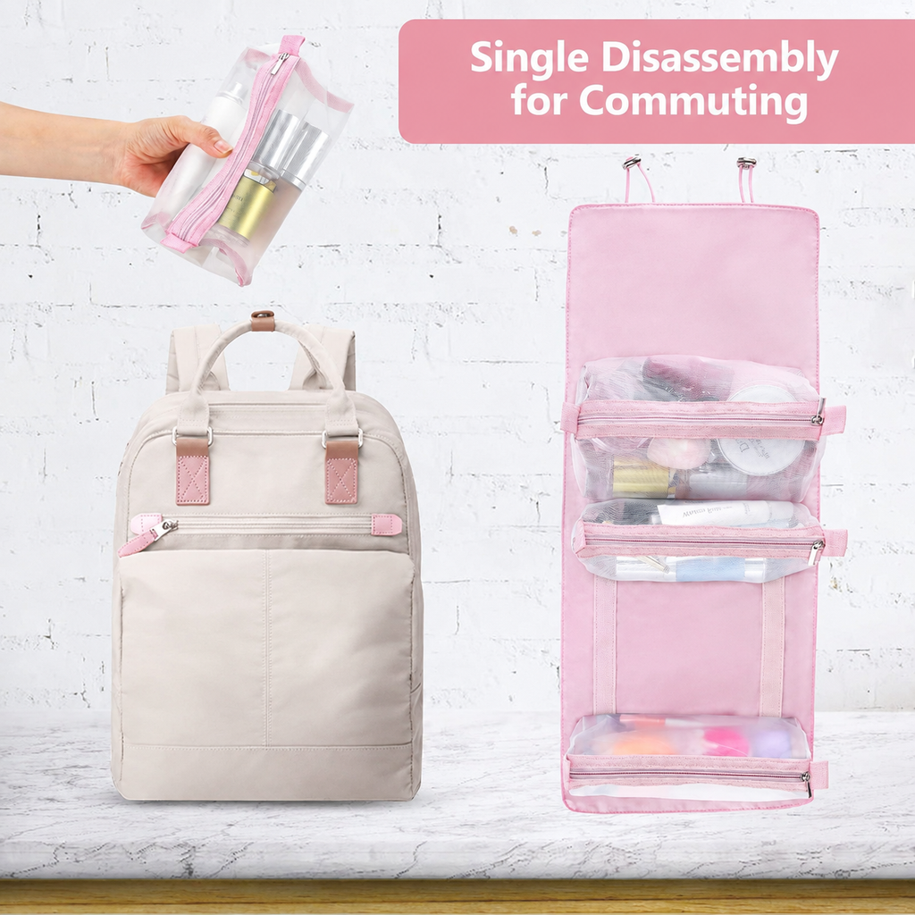 Hanging Roll Up Travel Toiletry Bag (Customizable)