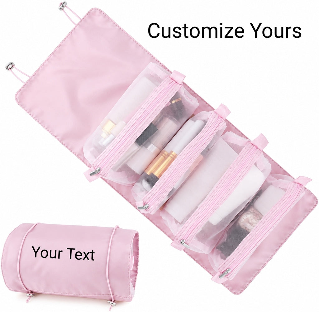 Hanging Roll Up Travel Toiletry Bag (Customizable)