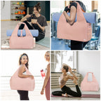 Nylon Yoga Gym Bag with Wet Dry Separation & Mat Strap