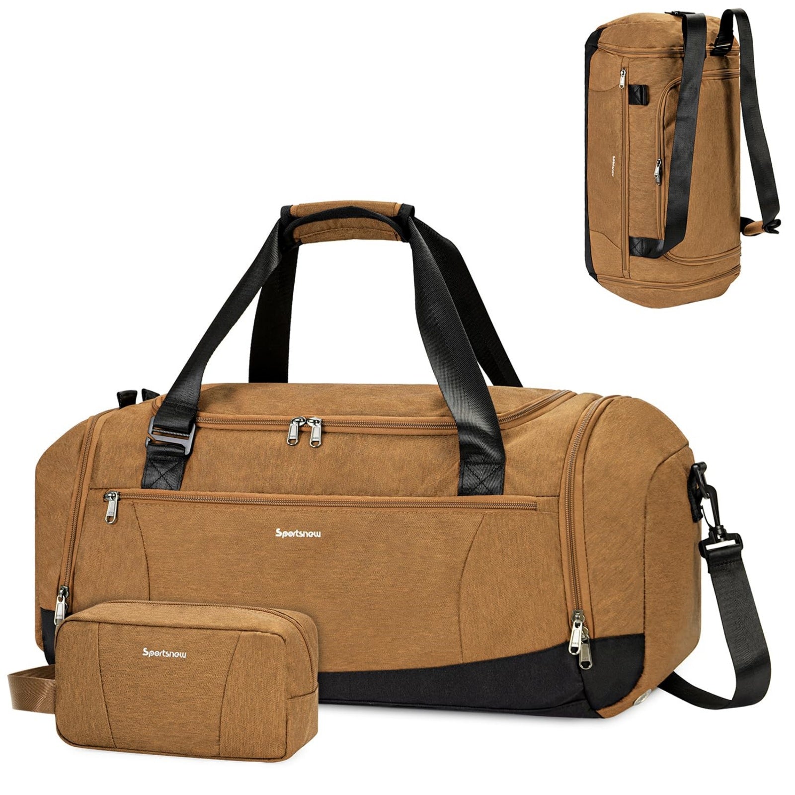 Gym Duffel Bag with Shoe & Wet Dry Compartment