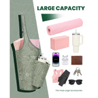 Lightweight Water Resistant Yoga Mat Tote Bag with Adjustable Mat Strap
