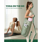 Lightweight Water Resistant Yoga Mat Tote Bag with Adjustable Mat Strap