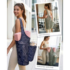 Lightweight Water Resistant Yoga Mat Tote Bag with Adjustable Mat Strap
