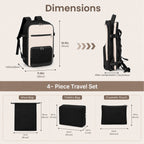 4 Pcs Travel Backpack Set